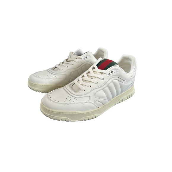GUCCI Re-Web Low Top White Leather Sneakers Men’s Sneakers 12.5 USA $1190